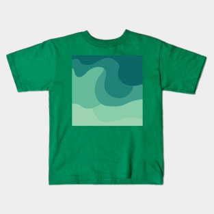 Tropical Bali Waves Vector Abstract Pattern Kids T-Shirt